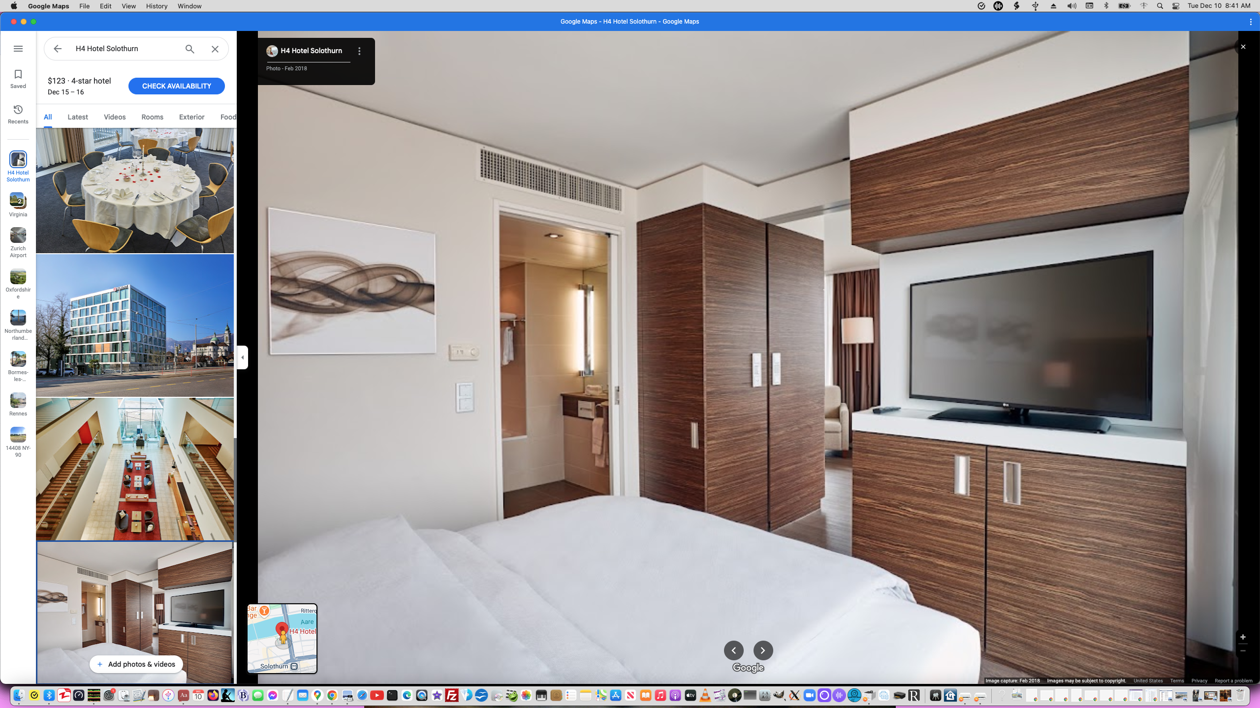 ./Screen Shot 2024-12-10 at 8.41.45 AM - H4 Solothurn Studio Interior - February 2018 Publicity Photo from Bedroom into Bathroom and TV and Living Room beyond.png